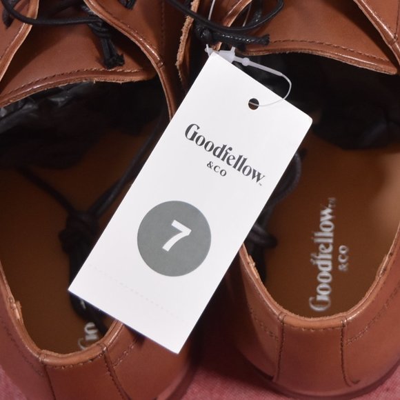 Goodfellow & Co Shoes Mens Brandt Leather Cap Toe Oxford Dress